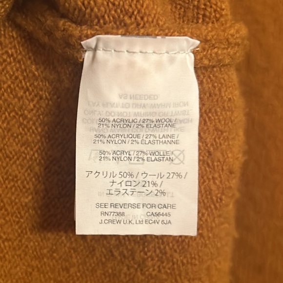 Madewell Flutter Sleeve Wool Blend Sweater Mustard Yellow Size Medium - Picture 9 of 10